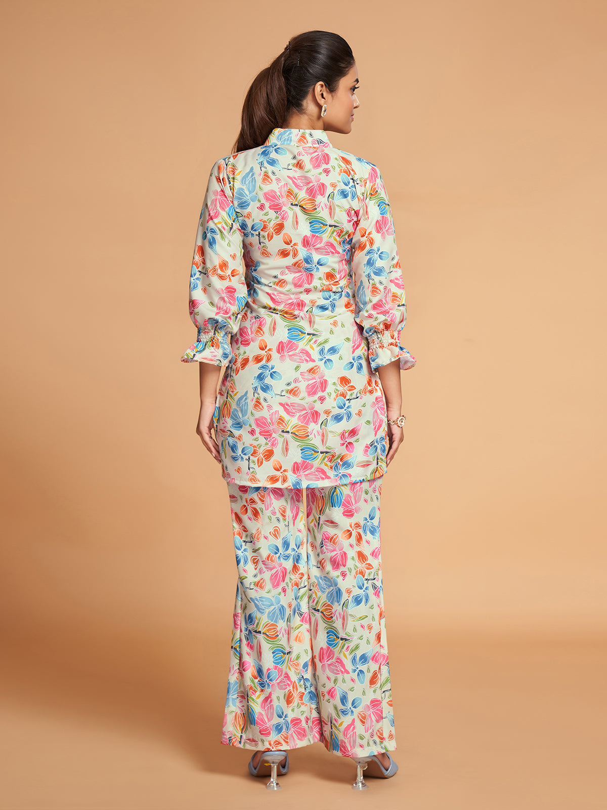Multicolor Rayon Printed Stitched Co Ord