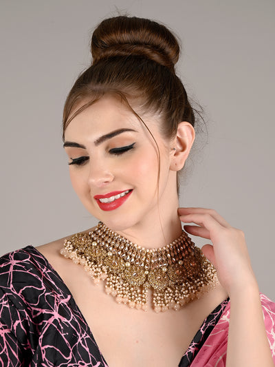 Exquisite 3 Piece Set of Necklace, Earrings and Maang Tikka
