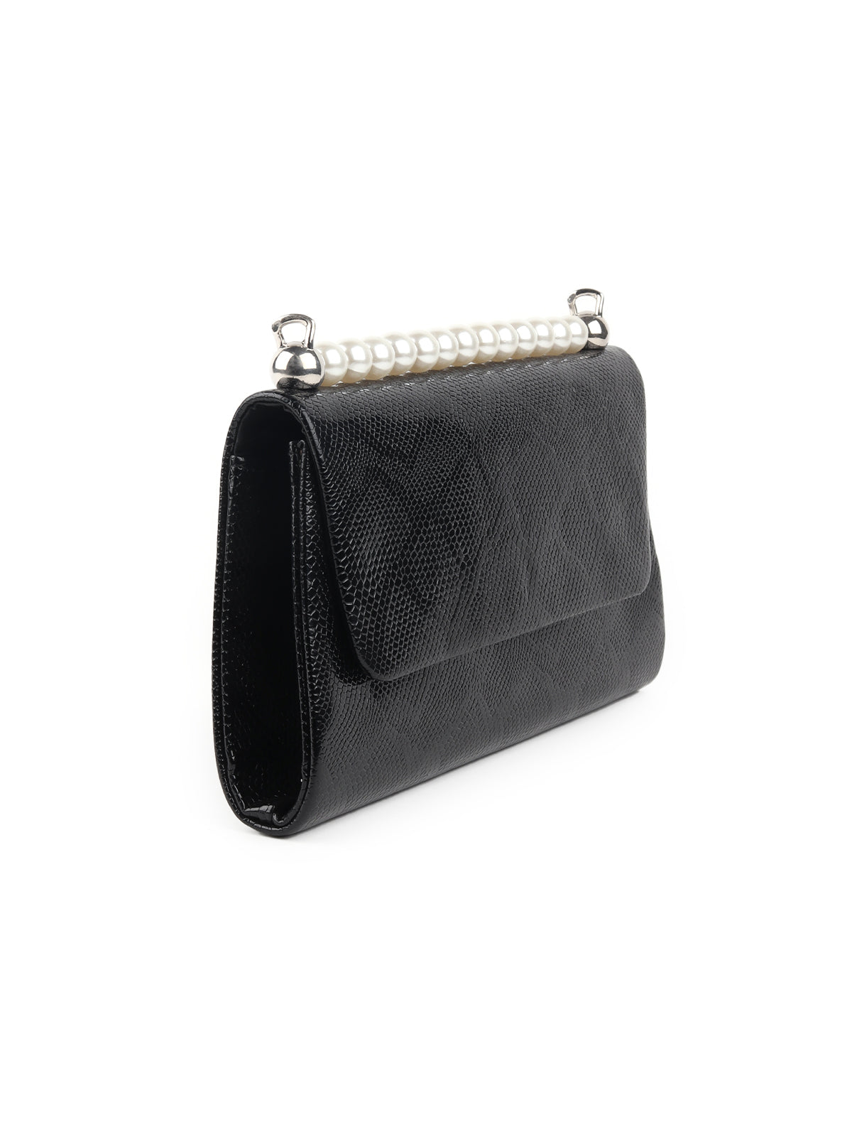 Shop Black Stonework Leather Clutch by RICHA GUPTA at House of Designers –  HOUSE OF DESIGNERS