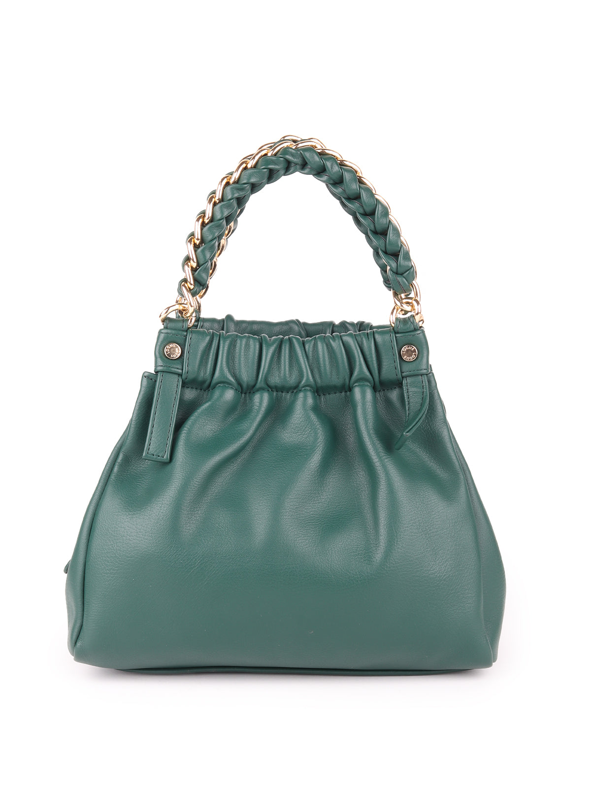 Odette Dark Green Patterned Clutch Bag For Women