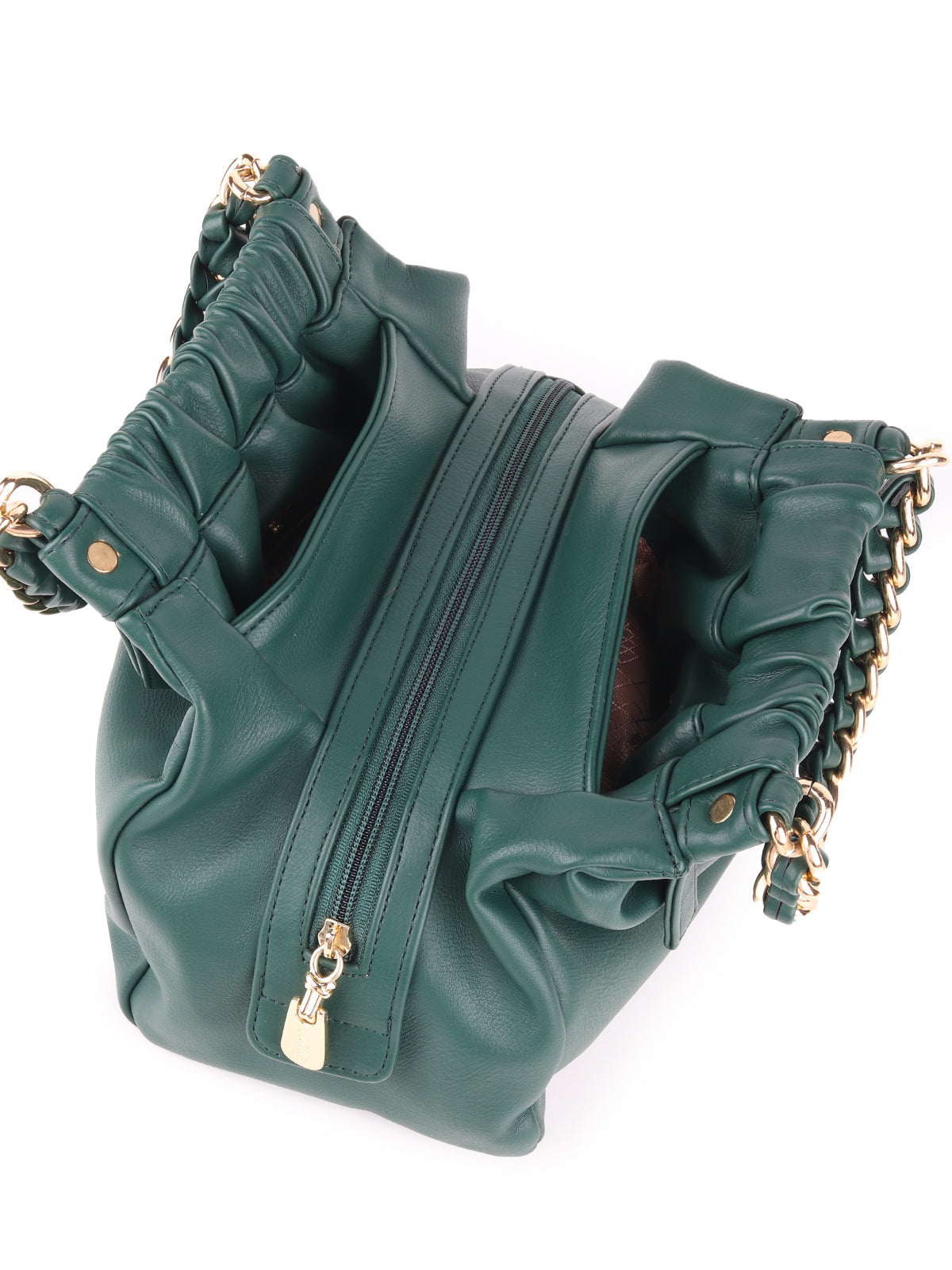 Odette Dark Green Patterned Clutch Bag For Women