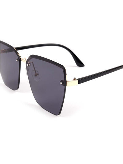 Odette Women Gorgeous Black Shaded Cat Eye Sunglasses