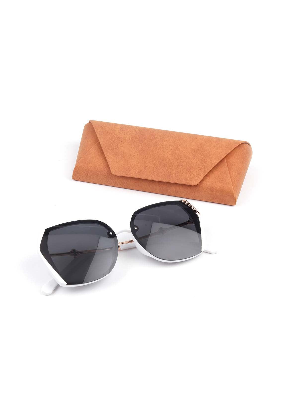Odette Black Shaded Studded Sunglasses For Women