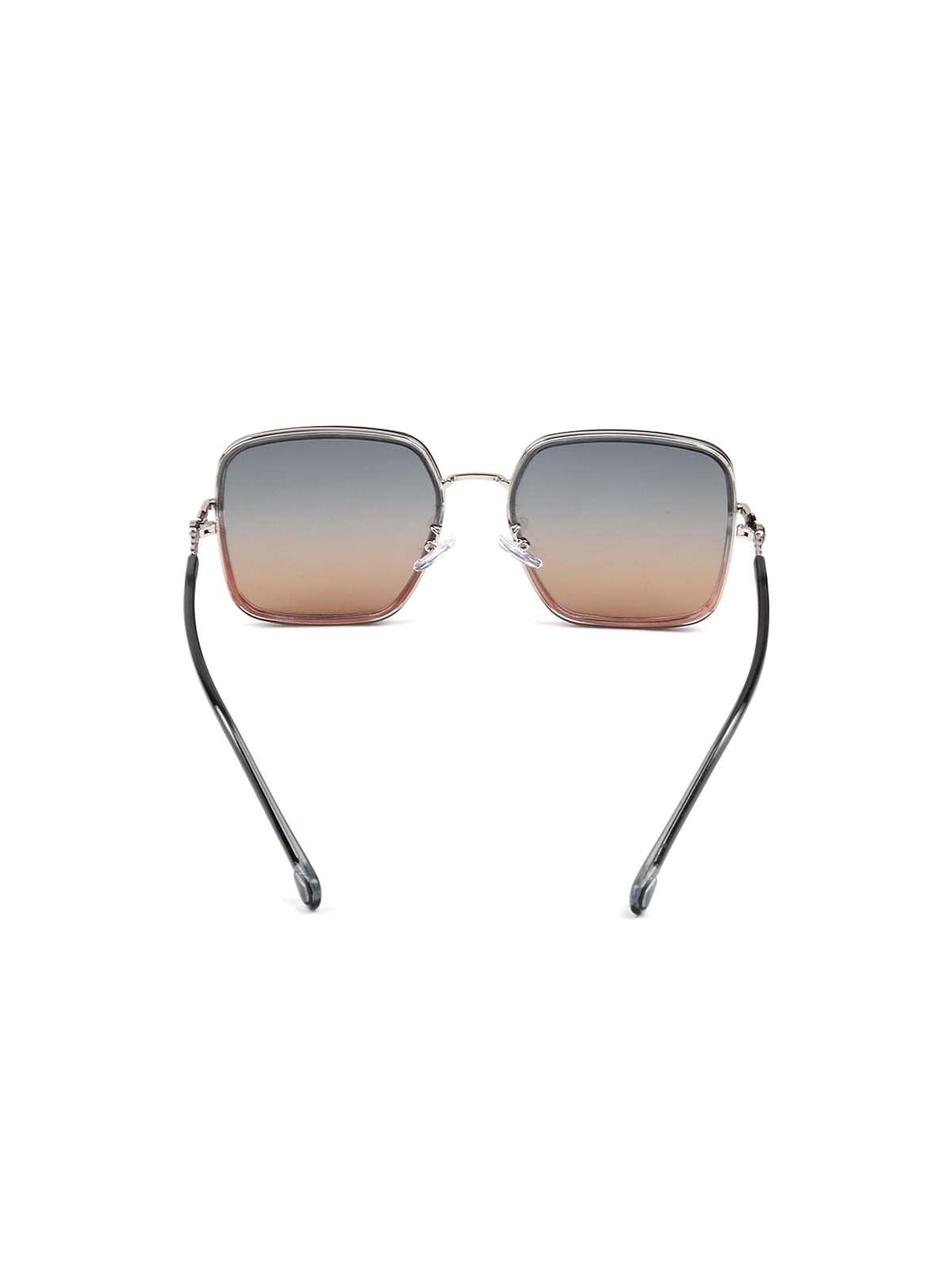 Odette Women Dark Black And Rust Tinted Flared Sunglasses