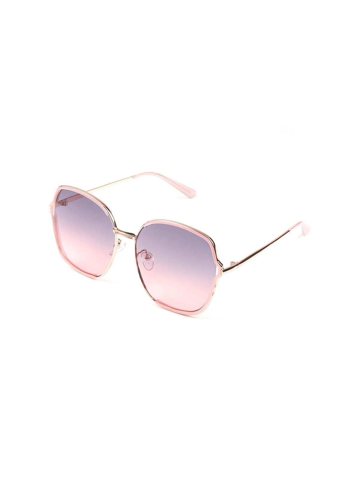 Odette Women Gorgeous Pink-Tinted Oversized Sunglasses