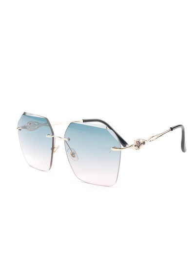 Odette Women Tinted Sky Blue Shaded Sunglasses