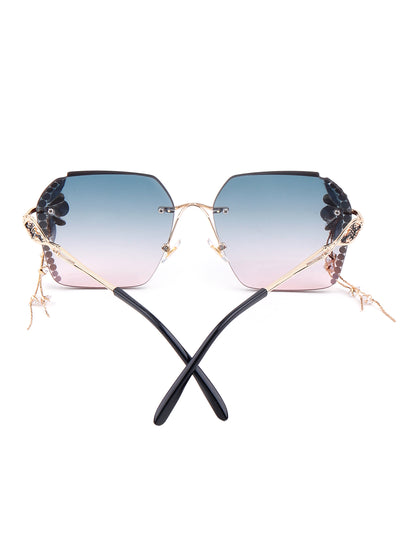 Odette Women Blue And Pink Shaded Sunglasses