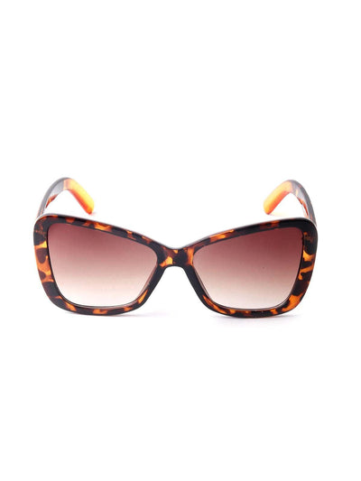 Odette Women Brown Print Frame Tinted Sunglasses