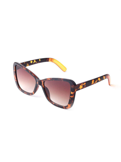 Odette Women Brown Print Frame Tinted Sunglasses