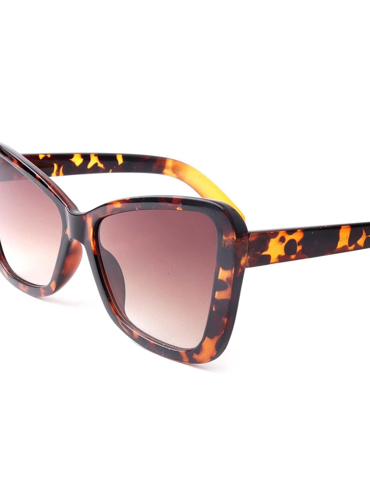 Odette Women Brown Print Frame Tinted Sunglasses