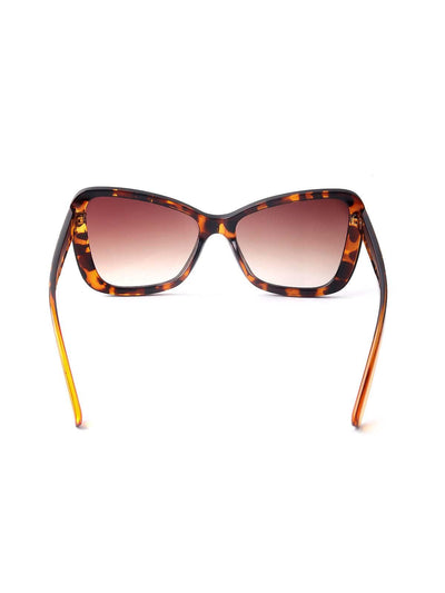 Odette Women Brown Print Frame Tinted Sunglasses