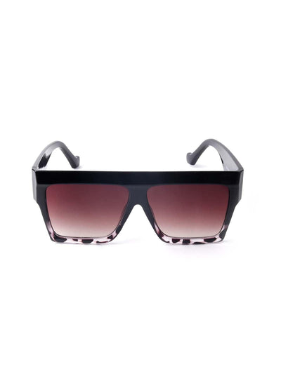 Odette Women Black Frame Tinted Oversized Sunglasses