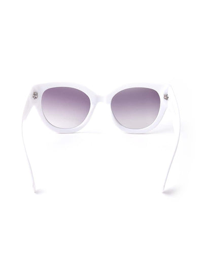 Odette White Frame Stylish Sunglasses For Women