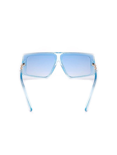Odette Women Light Blue Transparent Oversized Sunglasses
