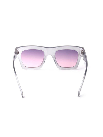 Odette Women Grey Transparent Oversized Sunglasses