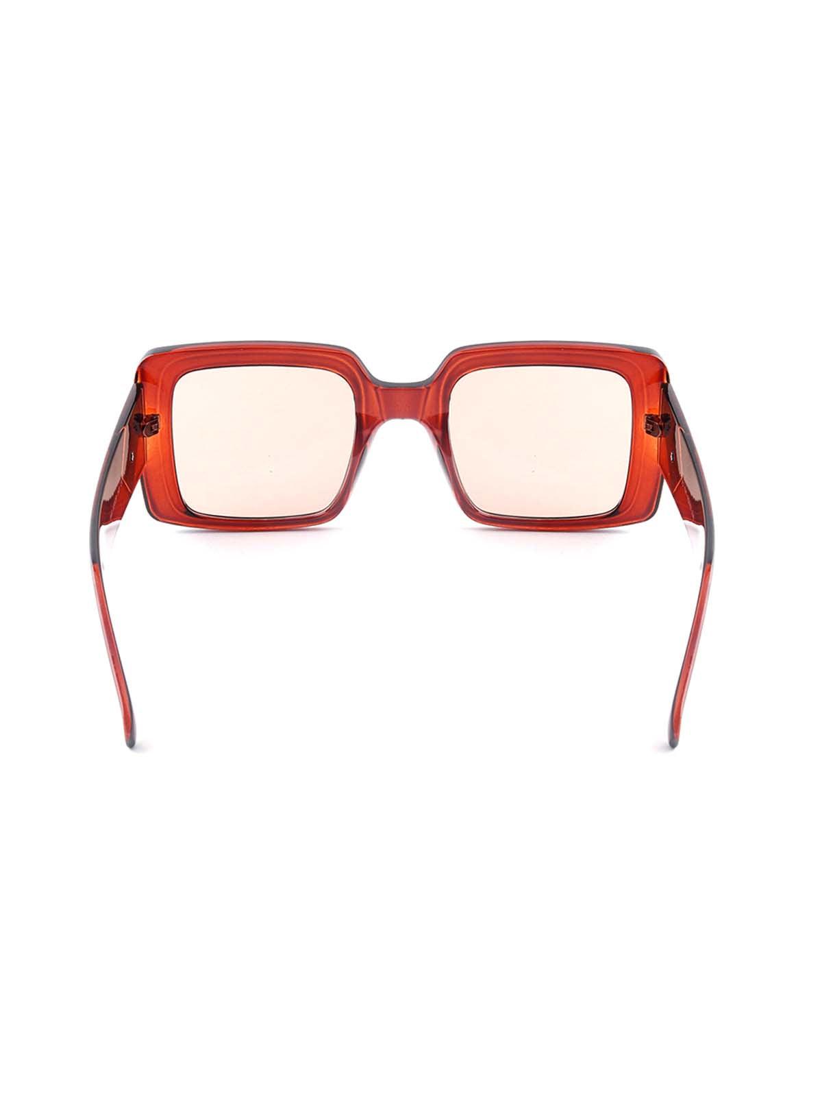 Odette Women Squared Red Oversized Sunglasses