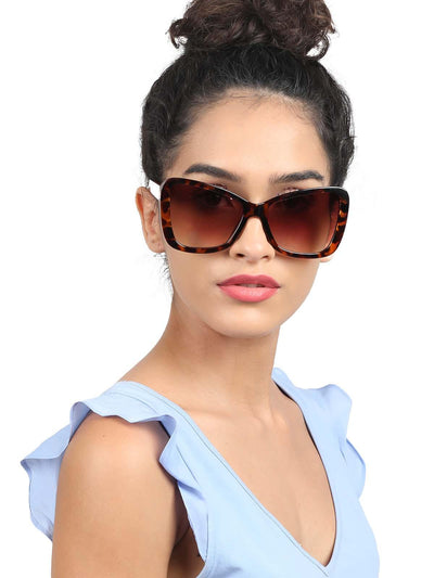 Odette Women Multicoloured Frame Textured Sunglasses