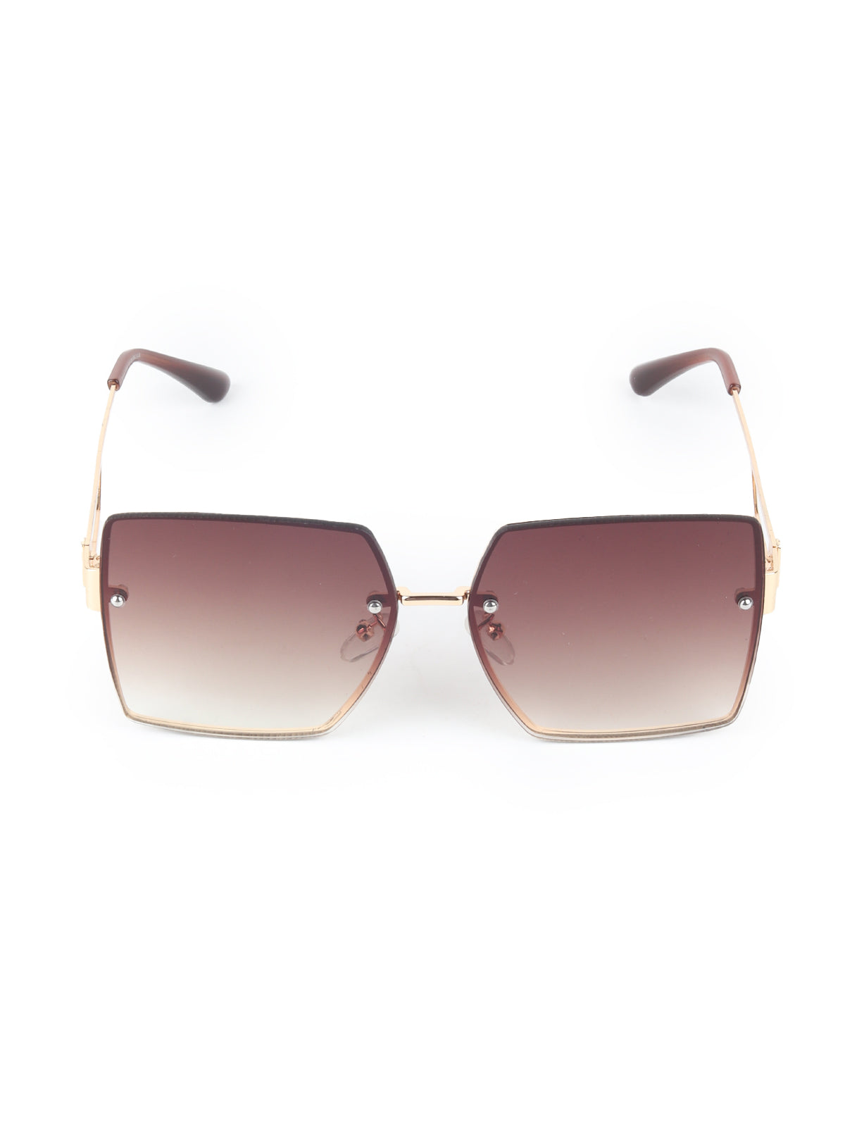 Odette Brown Acrylic Oversized Square Sunglasses for Women