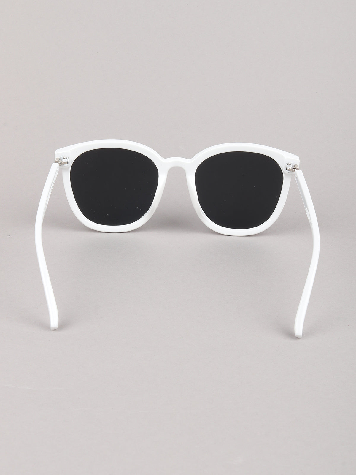 Odette White and Grey Acrylic Oversized Sunglasses for Women