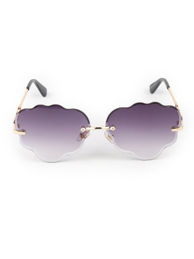 Odette Black Acrylic Cloud Shape Sunglasses for Women