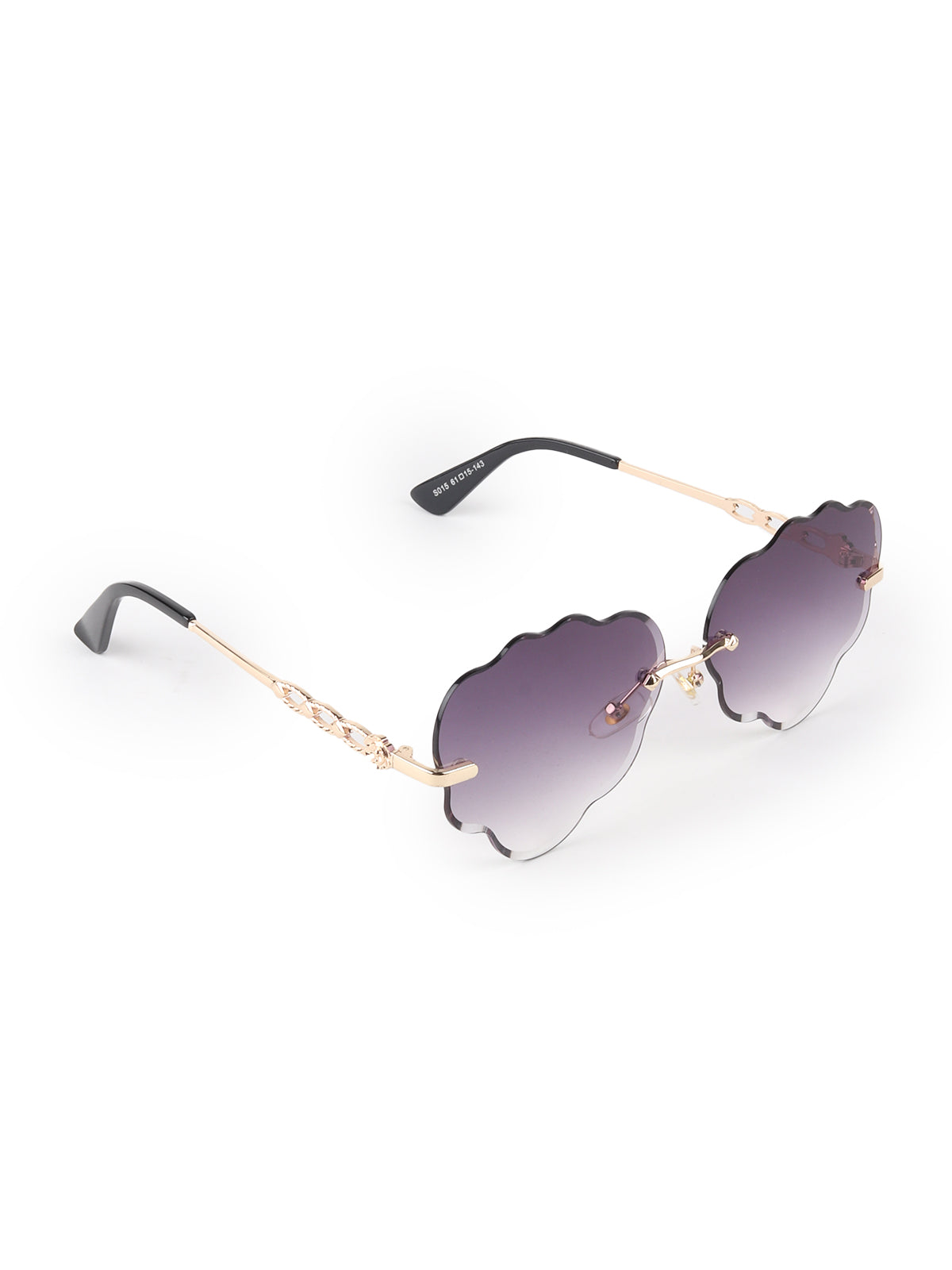 Odette Black Acrylic Cloud Shape Sunglasses for Women