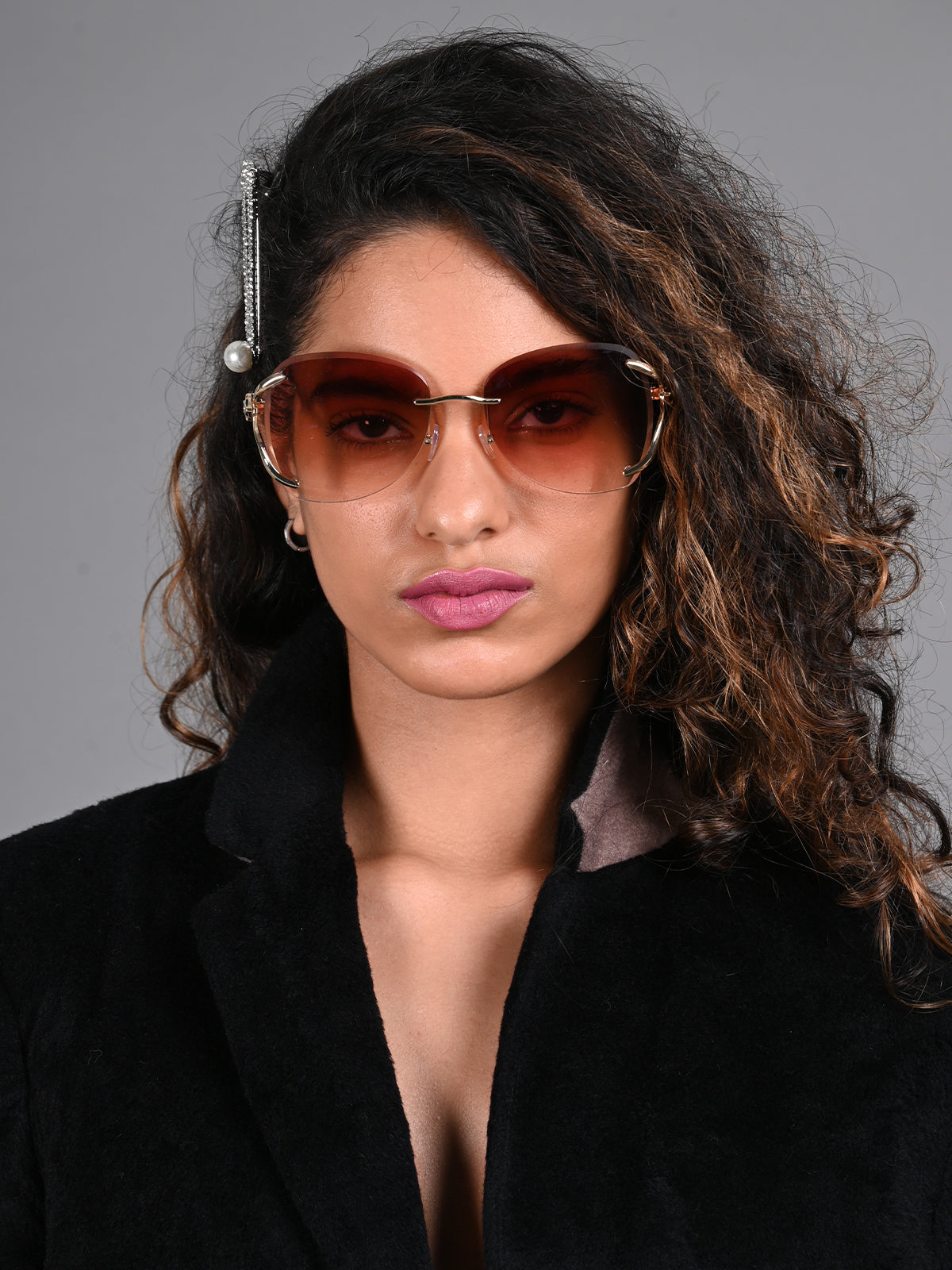 Odette Tan Acrylic Square Sunglasses for Women