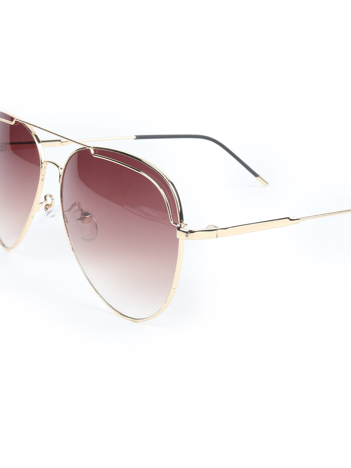 Odette Brown Acrylic Aviator Sunglasses for Women