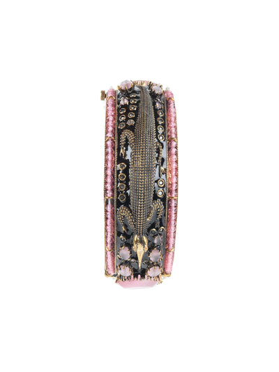 Odette Pink and Gold Faux Stone Embellished Bracelet for Women