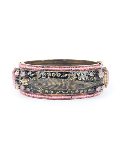 Odette Pink and Gold Faux Stone Embellished Bracelet for Women