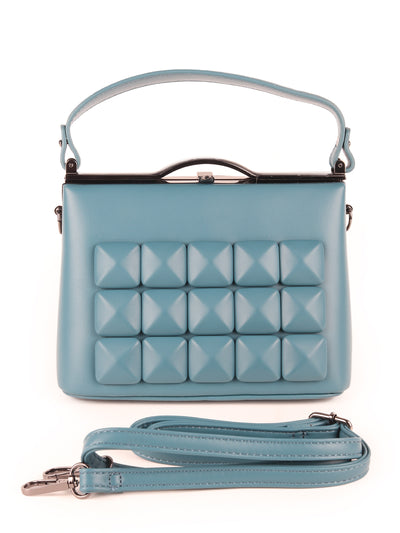 Odette Teal Smart Structured Sling Bag for Women