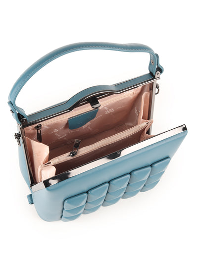 Odette Teal Smart Structured Sling Bag for Women