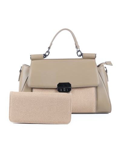 Odette Brown Structured Hand Bag and Purse for Women