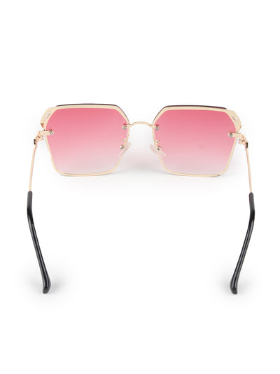 Odette Red Acrylic Square Sunglasses for Women