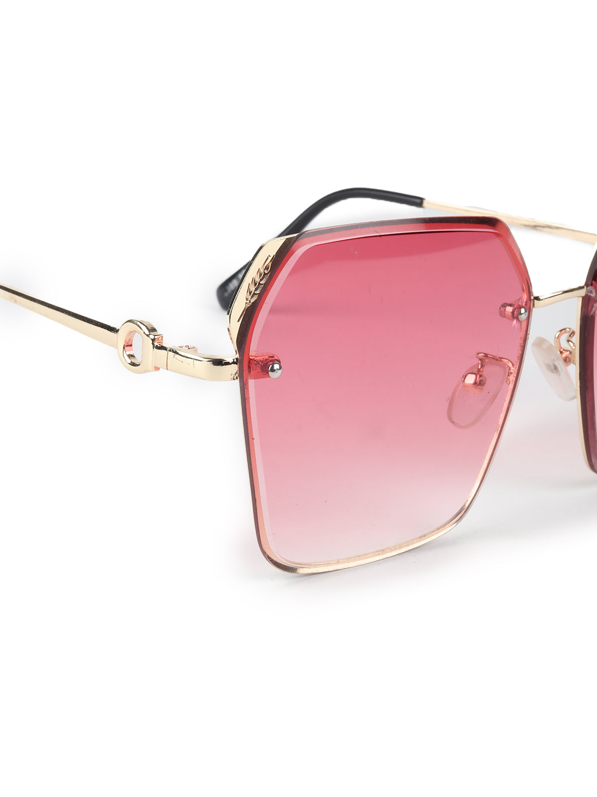 Odette Red Acrylic Square Sunglasses for Women