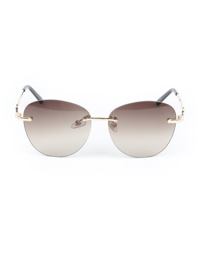 Odette Olive Acrylic Round Sunglasses for Women