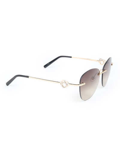 Odette Olive Acrylic Round Sunglasses for Women