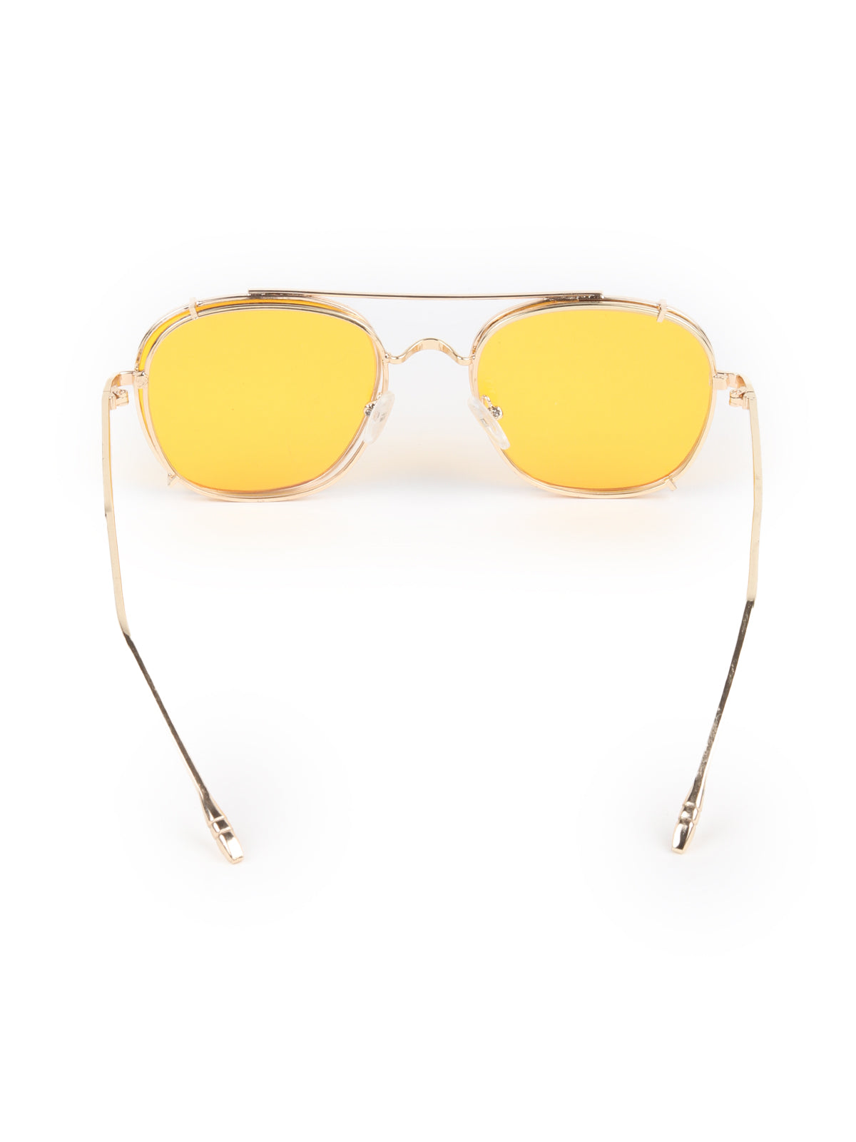 Odette Yellow Acrylic Navigator Sunglasses for Women