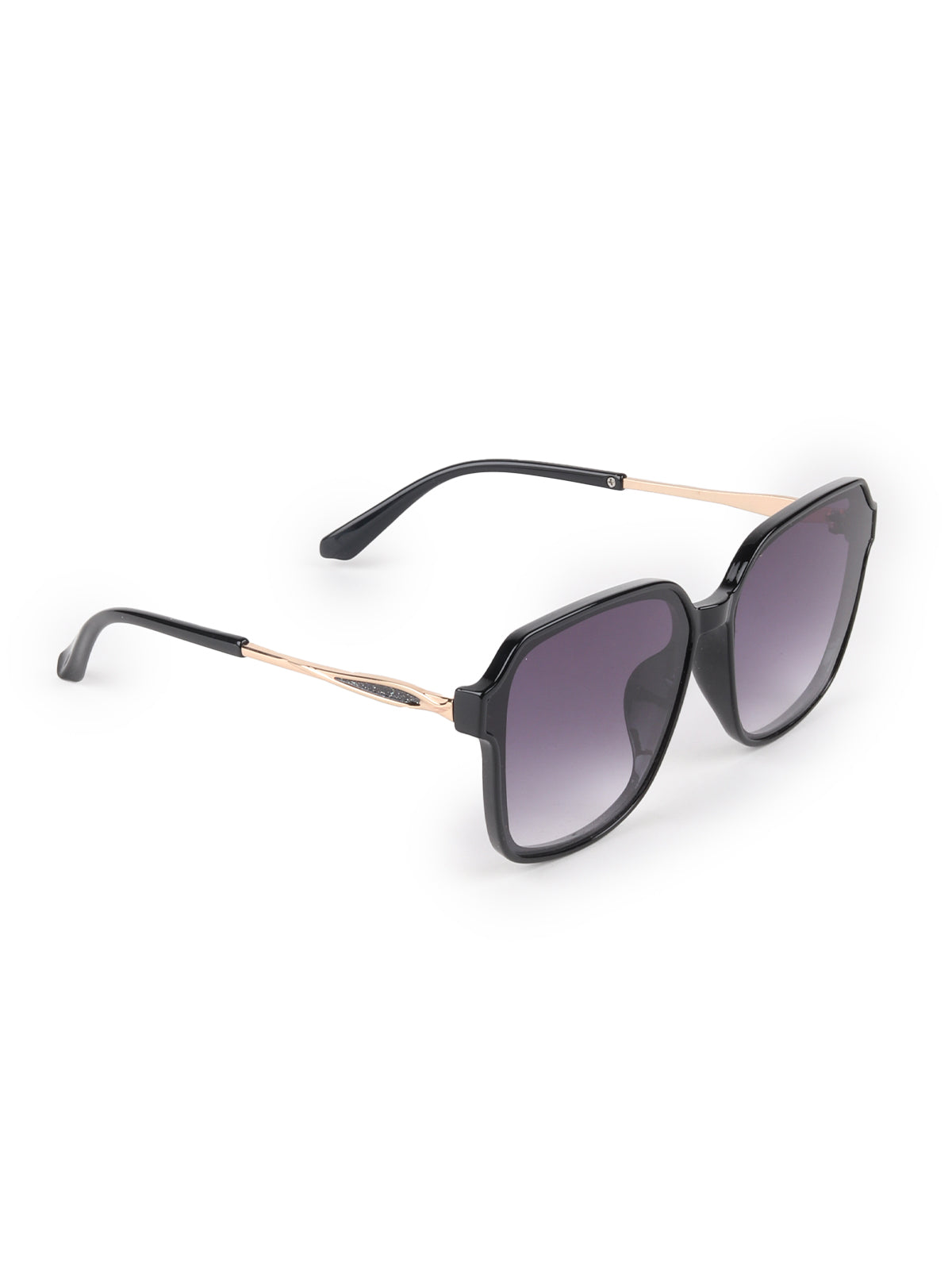 Odette Black Acrylic Square Sunglasses for Women