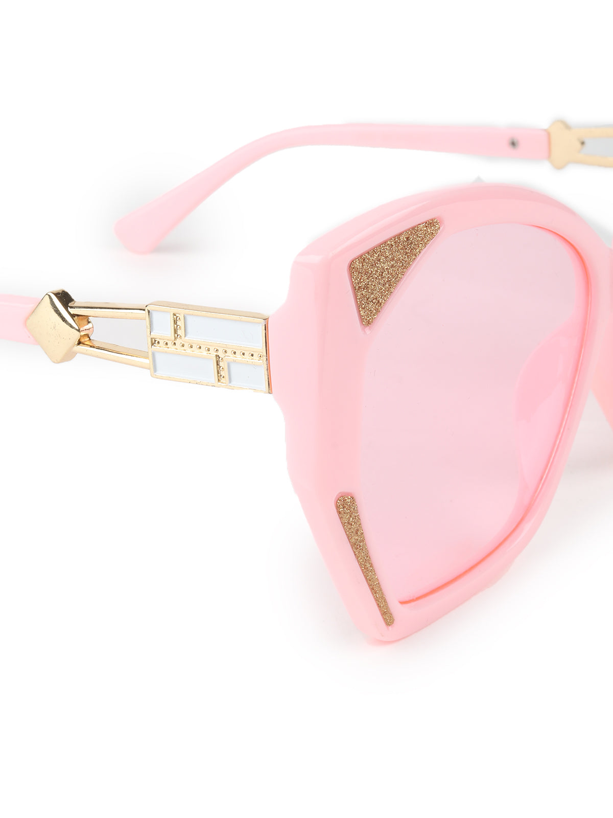Odette Pink Acrylic Oversized Sunglasses for Women