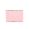 Odette Peach Polyester Embroidered Clutch For Women