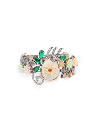 Odette Multicolor Silver Plated Artificial stone Bracelets For Women