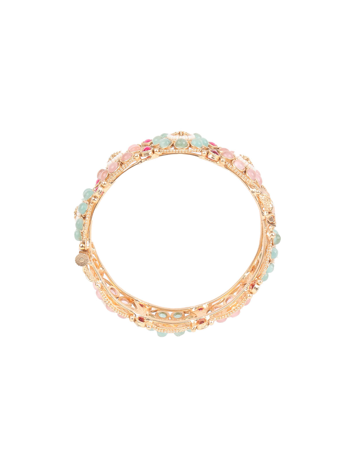 Odette Multicolor Embellished Bangles For Women-Set Of 2