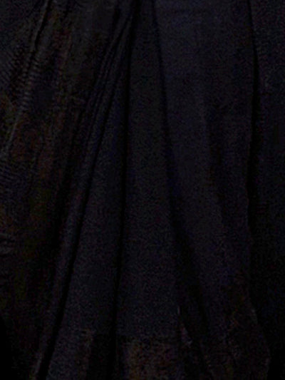 Odette Black Georgette Embellished Saree With Unstitched Blouse For Women