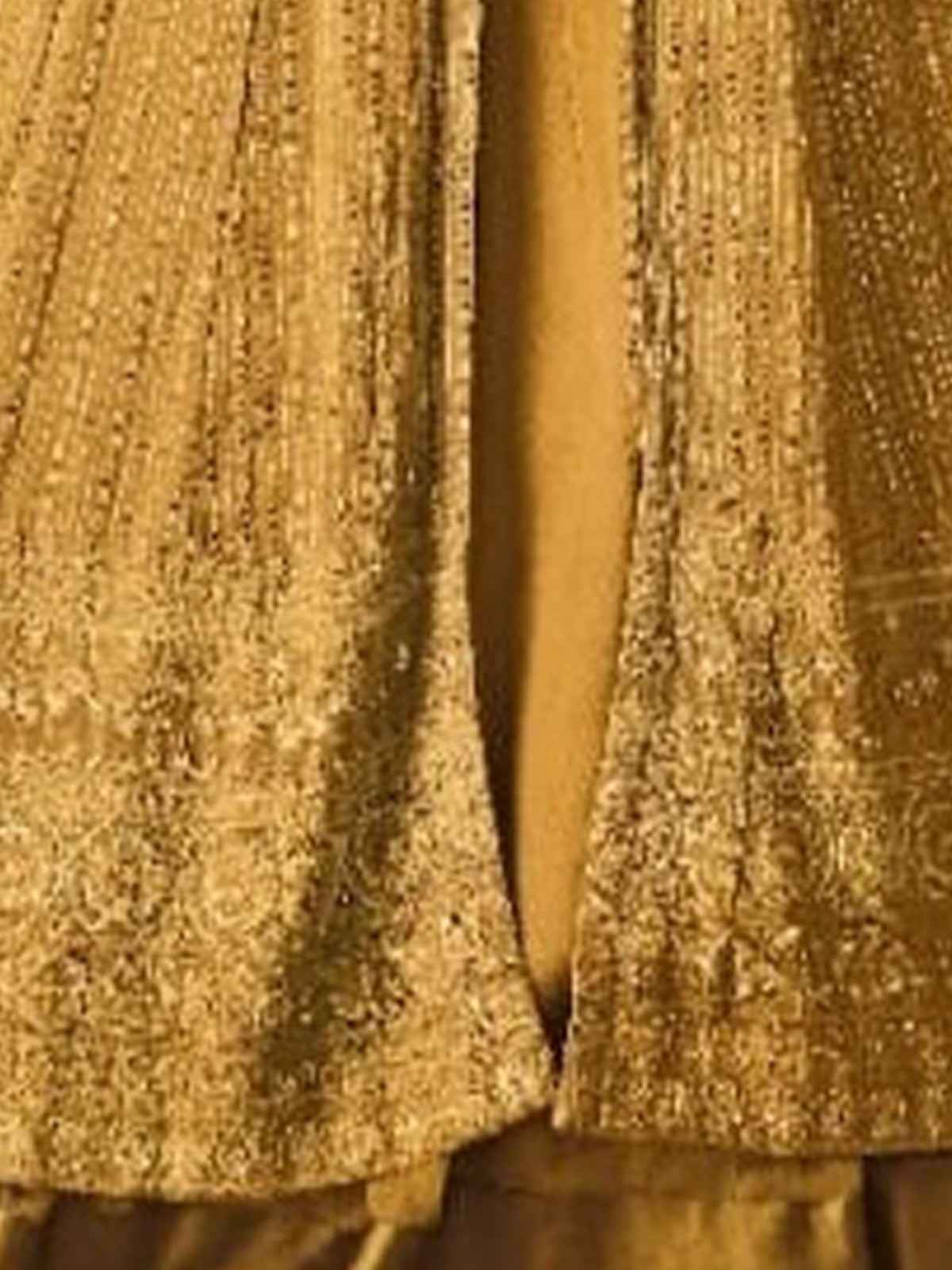 Odette Women Yellow Faux Georgette Semi Stitched Kurta Set