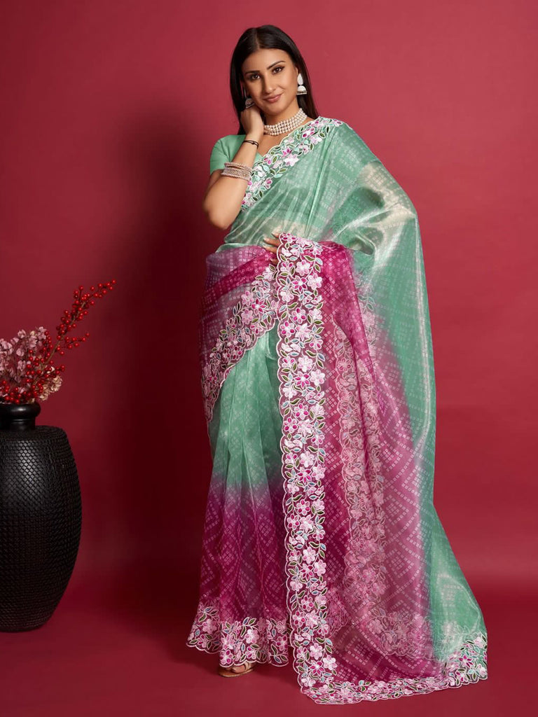 Mint Green Kanjivaram Silk Bridal Saree Online Shopping – Sunasa