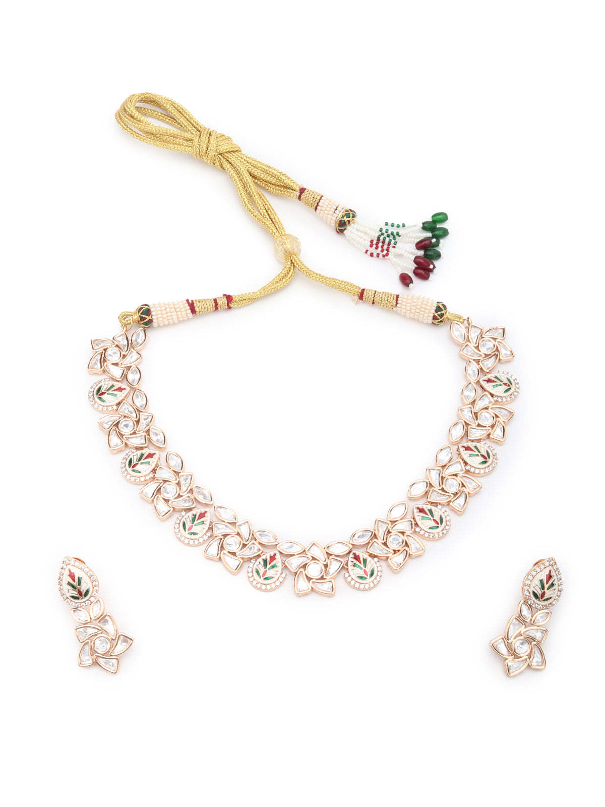 Odette Gold Alloy Jewellery Set For Women