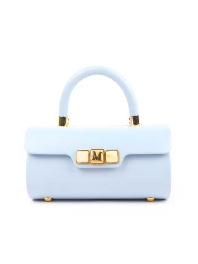 Odette Blue Structrued Clutch Bag For Women