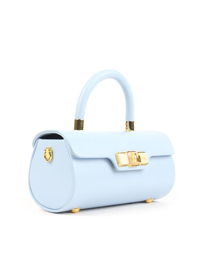 Odette Blue Structrued Clutch Bag For Women