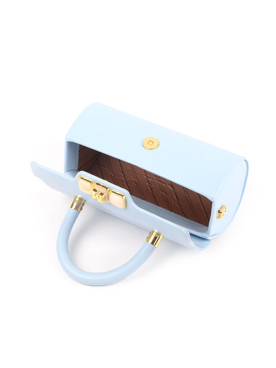 Odette Blue Structrued Clutch Bag For Women