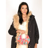 Odette Multicolored Tasseled Moon Clutch For Women